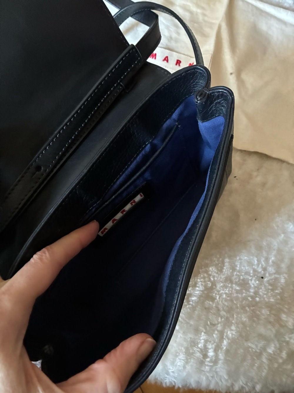 Marni Trunk Black Leather Crossbody Bag - Picture 11 of 13